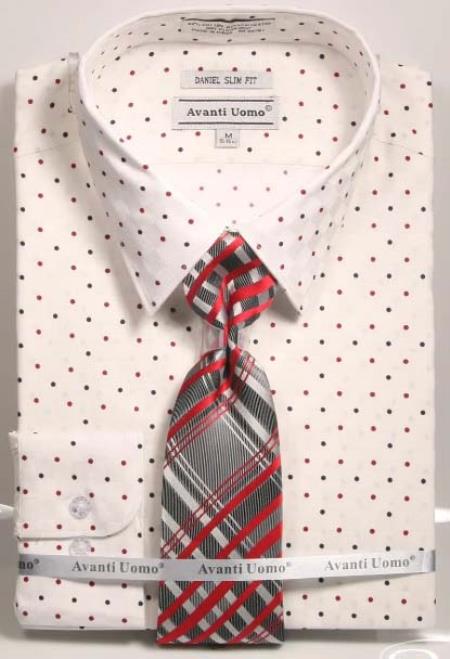 Mens Tapered Dress Shirts - White Shirt