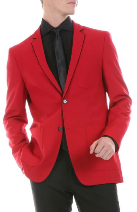 Red And Black Blazer