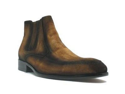 Deerskin Cowboy Boots - Cognac Deerskin Boots - Deer Boots - Deer Skin Boots