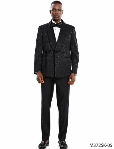 Paisley Sportcoat - Wedding Tuxedo Suit - Prom Black Blazer