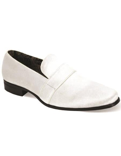 Velvet Shoe - Slip on Shoe - White Prom Shoe