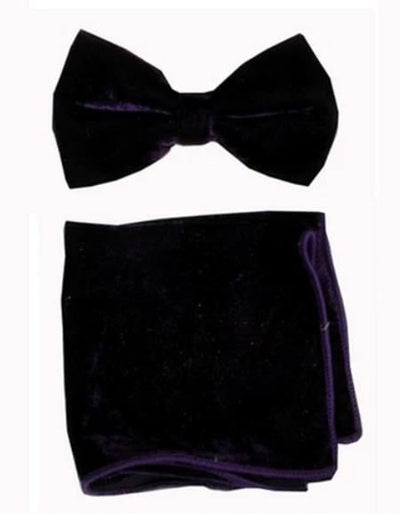 SKU#JA61042 Mens Formal - Wedding Bowtie - Prom Black Velvet Bowtie