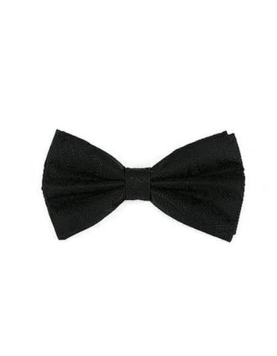Mens Formal - Wedding Bowtie - Prom Black Paisley Bowtie