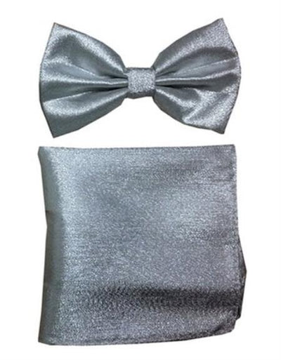 Mens Formal - Wedding Bowtie - Prom Silver Bowtie