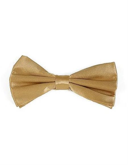 Mens Formal - Wedding Bowtie - Prom Gold Bowtie
