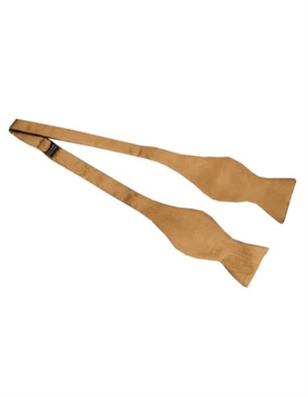 Mens Formal - Wedding Bowtie - Prom Gold Self-Tie Bowtie