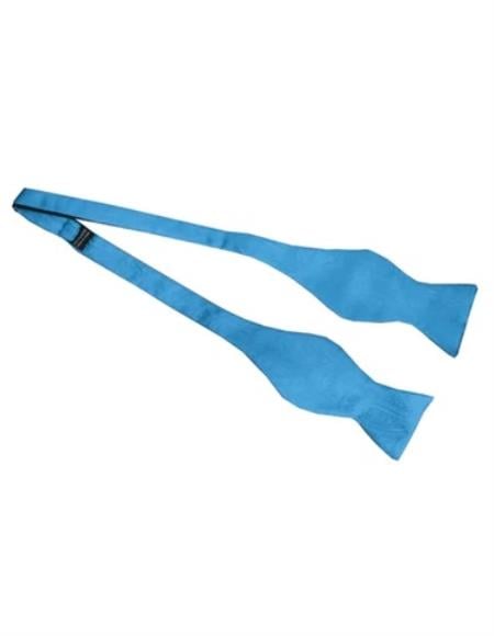 Mens Formal - Wedding Bowtie - Prom Turquoise Self-Tie Bowtie