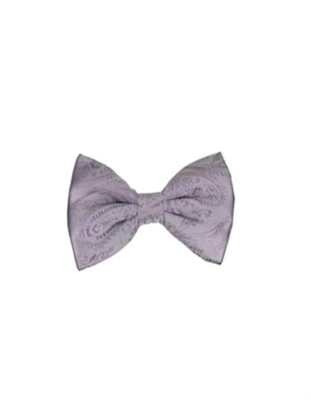 Mens Formal - Wedding Bowtie - Prom Lavender Paisley Bowtie