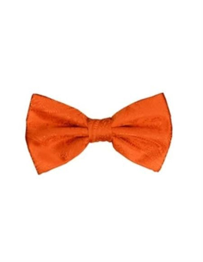 Mens Formal - Wedding Bowtie - Prom Orange Paisley Bowtie