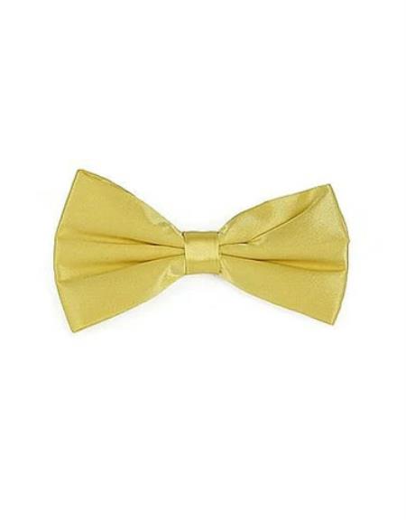 Mens Formal - Wedding Bowtie - Prom Yellow Pre-Tied Bowtie