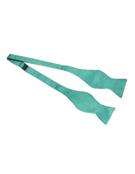 Mens Formal - Wedding Bowtie - Prom Mint Green Paisley Self-Tie Bowtie