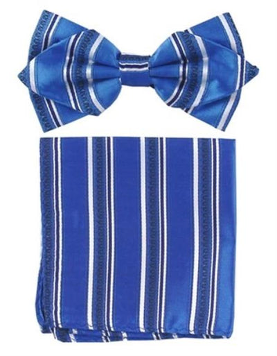 Mens Formal - Wedding Bowtie - Prom Navy and Light Blue Bowtie