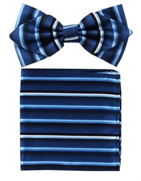 Mens Formal - Wedding Bowtie - Prom Taupe Stripe Bowtie