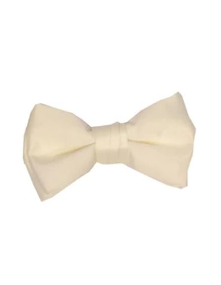 Mens Formal - Wedding Bowtie - Prom Solid Ivory Bowtie