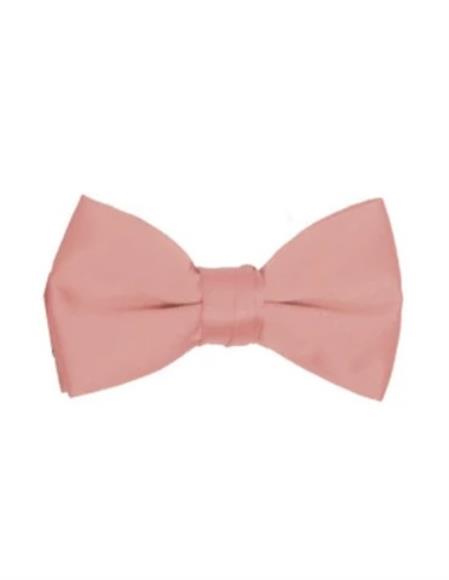 Mens Formal - Wedding Bowtie - Prom Melon Pink Pre-Tied Bowtie