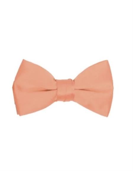 Mens Formal - Wedding Bowtie - Prom Medium Melon Pre-Tied Bowtie