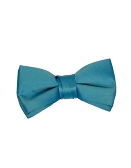 Mens Formal - Wedding Bowtie - Prom Teal Blue Pre-Tied Bowtie