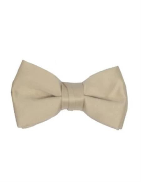 Mens Formal - Wedding Bowtie - Prom Beige Pre-Tied Bowtie