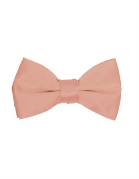 Mens Formal - Wedding Bowtie - Prom Peach Pre-Tied Bowtie