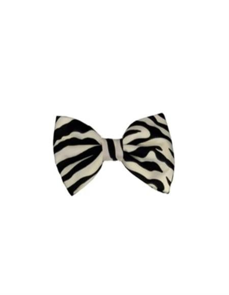 Mens Formal - Wedding Bowtie - Prom Black and White Animal Bowtie