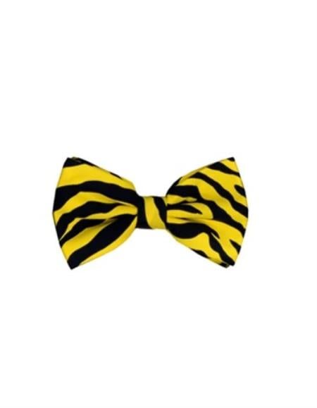 Mens Formal - Wedding Bowtie - Prom Yellow Animal Bowtie
