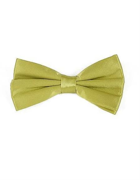 Mens Formal - Wedding Bowtie - Prom Green Gold Bowtie