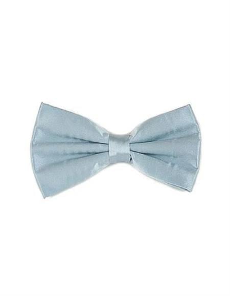 Mens Formal - Wedding Bowtie - Prom Light Blue Pre-Tied Bowtie