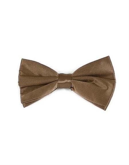 Mens Formal - Wedding Bowtie - Prom Brown Silk Bowtie