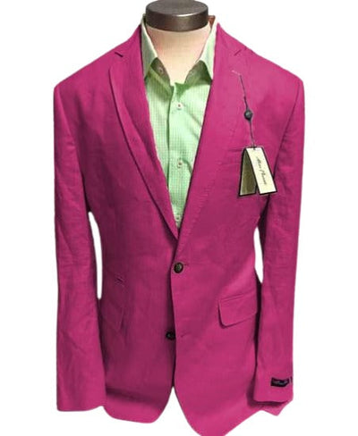 Mens Linen Blazer - Burgundy Linen Sport Coat - Summer Blazer