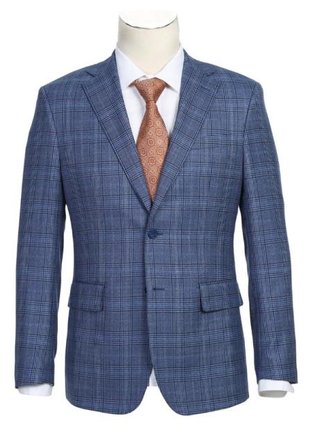 Real Suits - Business Suit By English Laundry Designer Brand - Pale Denim