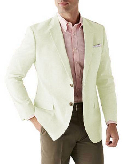 Mens Linen Blazer - Ivory Linen Sport Coat - Summer Blazer