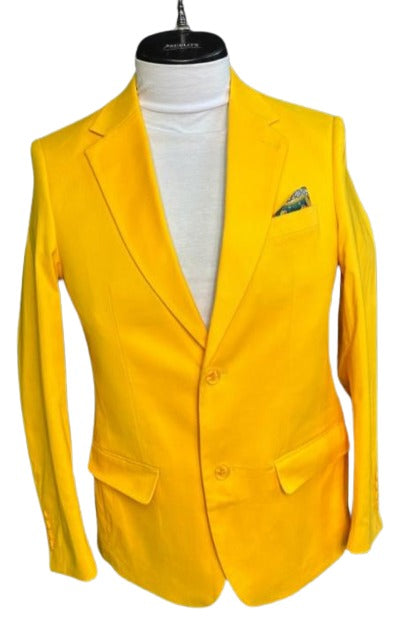 Cotton Blazer - Mens Summer Sport Coat - Yellow