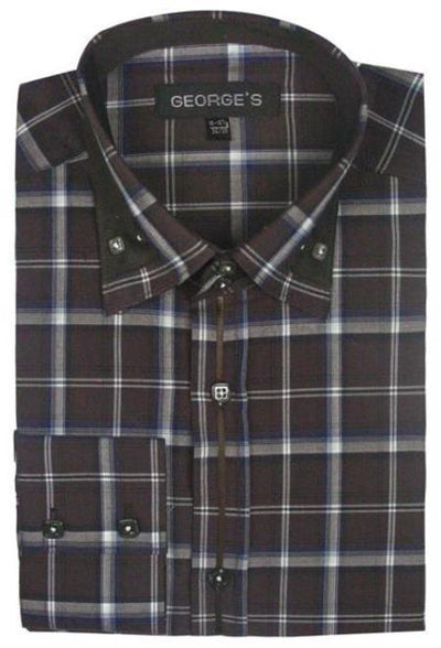 Mens Brown Dress Shirt