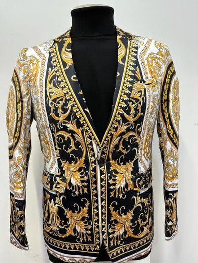 Mens Tuxedo Dinner Jacket - Yellow ~ Black