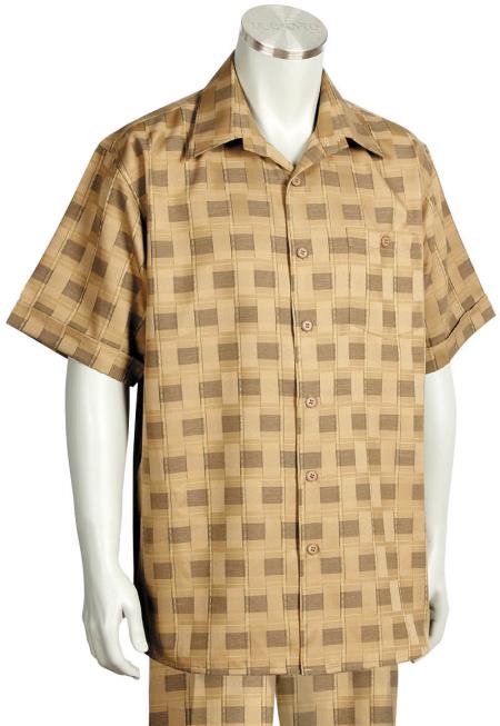 Mens Big and Tall Walking Suit - Camel