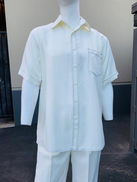 Mens Big and Tall Walking Suit - White