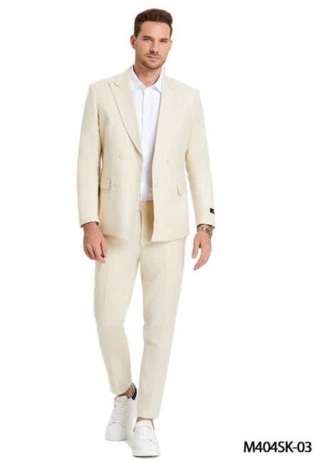 Linen Suit - Double Breasted Style Suit - Summer Suit