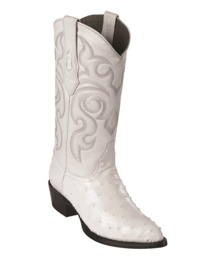 White Ostrich Cowboy Boots