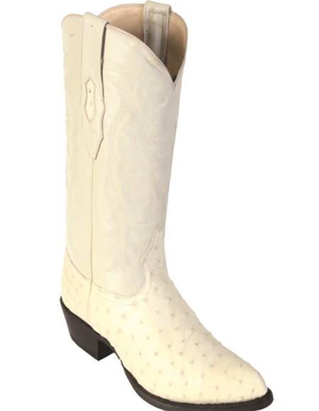 Los Altos Men Winter Genuine Full Quill Ostrich Western Cowboy Boot J-Toe