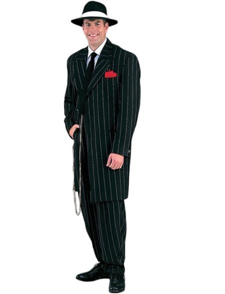 Mens Gangster Zoot Suit Costume - Black