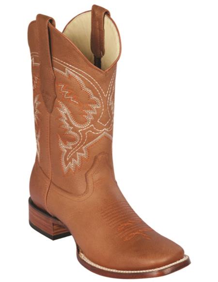 Men's Square Toe Cowboy Boots Light Honey