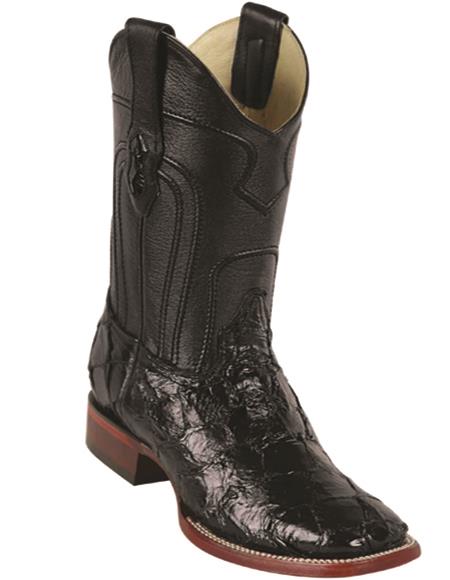 Mens Black Pirarucu Boots
