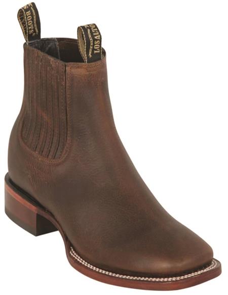 Nuez Brown Short Cowboy Boots