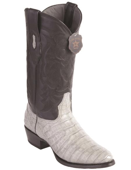 R Toe Cowboy Boots - Round Toe Cowboy Boots - Los Altos Mens Gray Caim