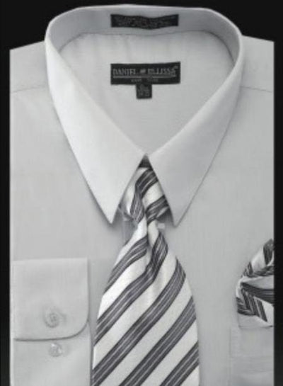 Mens Silver Dress Shirt