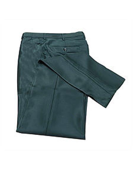 Mens Metallic Dress Pants - Dark Green Pants