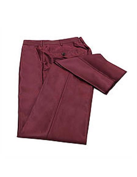 Mens Metallic Dress Pants - Burgundy Pants