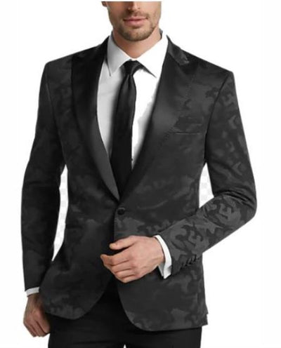 Army Green Tuxedo - Patterned - Two Toned Vested Olive Green Tuxedo