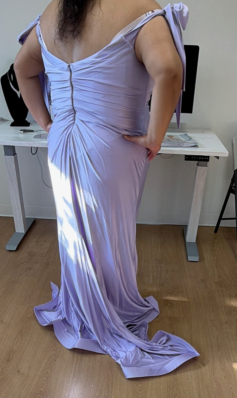 Prom Dress Stretchy Off The Shoulder Plus Size Gown for a Wedding Guest