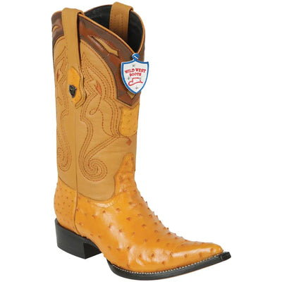 Wild West Ostrich Leather 3X Aladino Boots